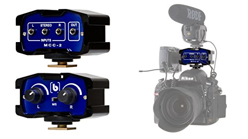 Adaptador de audio Beachtek MCC-2 con control de volumen independiente para vídeo DSLR 2