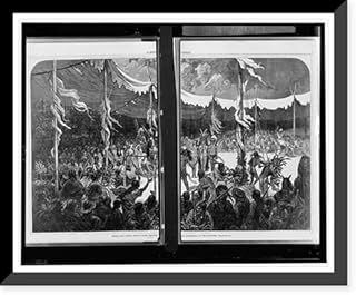 Historic Framed Print, Indian sun dance. young bucks proving their endurance by self-torture.Jules Tavernier & Frenzeny(?) ; A. Measom sc., 17-7/8" x 21-7/8"