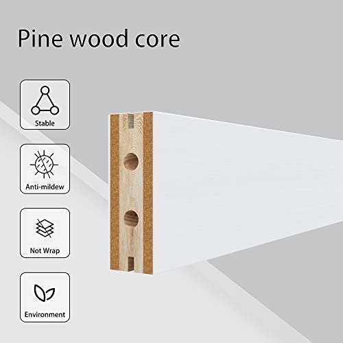 Barnsmith 36In X 84In Glass Barn Door With 6.6Ft Sliding Door Hardware Kit Included & Handle,5-Panel Frosted Glass Solid Wood Slab With Water-Proof Pvc Surface,Pre-Drilled Easy Assembly,White #TOP6