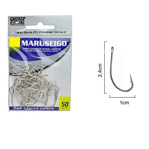 Kit 150 Anzol Marine Sports Maruseigo Nickel - 14, 16 E 18