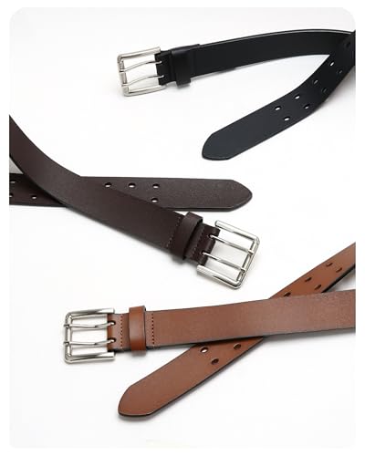 chaoren full grain leather belts for men - mens belt for jeans - timeless elegance for casual dress
