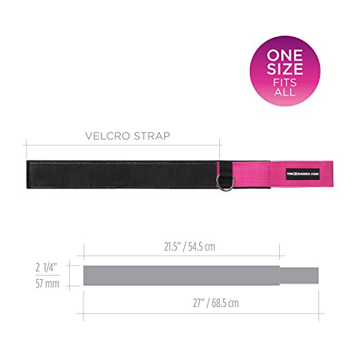 THE X BANDS - Fitness Bands Resistance - Booty Band - Glute Bands - Squat Bands for Thighs - Thigh Straps - Thigh Exercise Band - Leg Cuffs - Thigh Strap for Cable Machine - Pink - Thumbnail 5