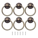 ✅【Confezione】La confezione include 6 pomelli per cassetti e viti abbinate.Le manopole per cassetti dell'armadio con un aspetto antico aggiungono stile ai tuoi mobili e si abbinano perfettamente a pezzi tradizionali e antichi.