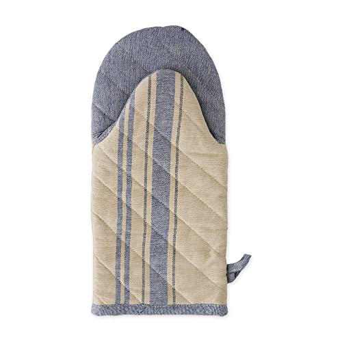 Dii French Stripe, Kitchen Collection, Nautical Blue, Oven Mitts, 2 Count #TOP1