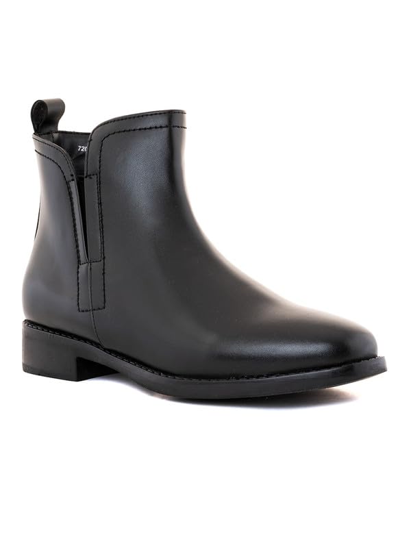 Khadims Cleo Black Flat Zipper Boots for Women (7200106) (B0CHRWPX8B) Amazon Price History, Amazon Price Tracker