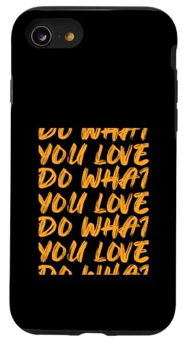 �I�����W�F Do What You Love �؂�̂Ă�ꂽ�I�����W�̃O���t�B�b�N �X�}�z�P�[�X iPhone SE (2020) / 7 / 8 �p