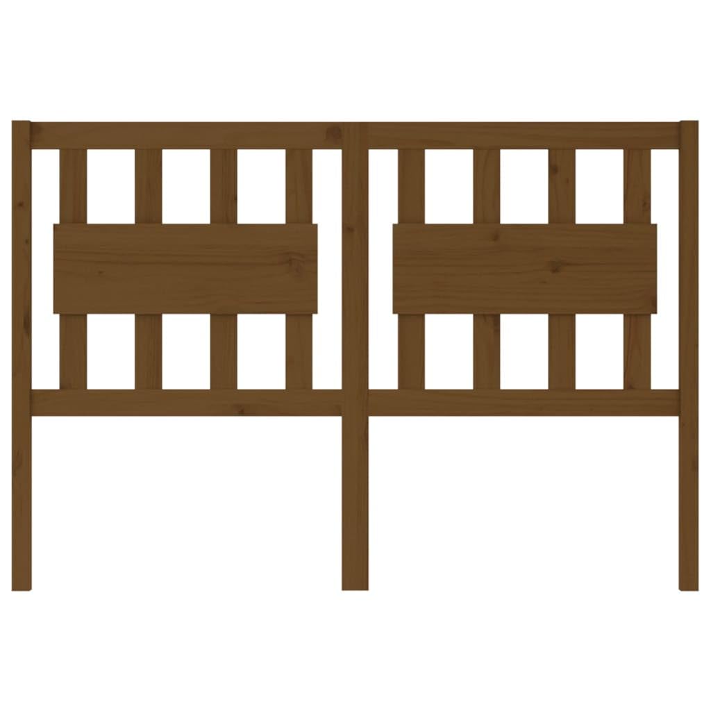 Cabecero marrón miel 125,5 x 4 x 100 cm madera maciza de pino - cabecero de cama rústico para dormitorios y habitaciones de invitados - Respaldo cómodo para marcos de cama a juego