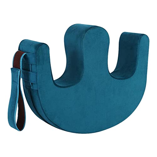 FashionCha Lagerungshilfe Als Anti Dekubitus Kissen Eine Patienten Drehhilfe Als U Kissen mit Gurt Hautfreundliches Seitenschläferkissen für Die Häusliche Pflege, Blau