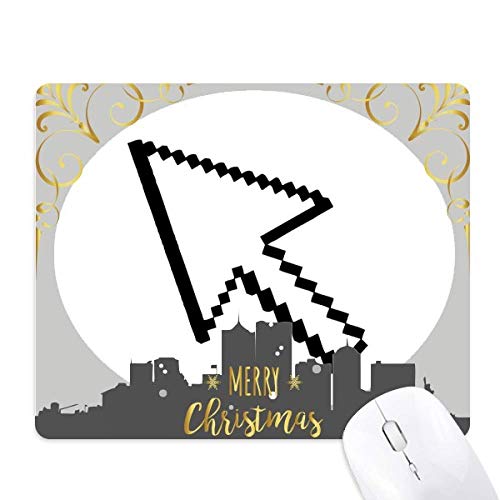 Tapis de souris en caoutchouc de haute précision Arrow Pixel motif de Noël pour ordinateur
