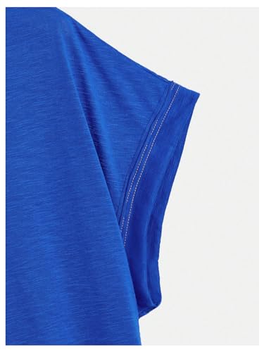 Image of SOLY HUX Women Open Back Tops Workout Backless Tee Casual Athletic Shirts Short Sleeve Oversized Gym T Shirt