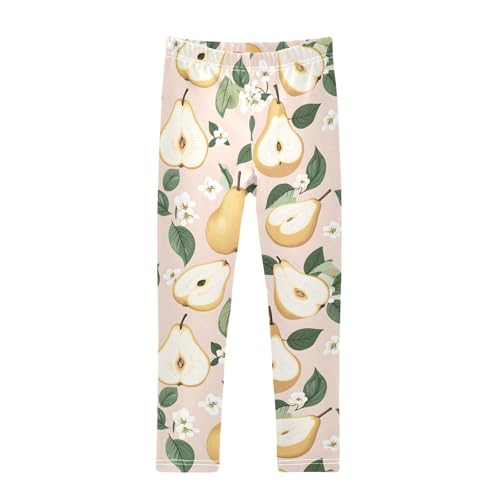 Pear Blossom Girls Leggings Soft Stretch Workout Yoga Dance Pants for Kids Casual Tights