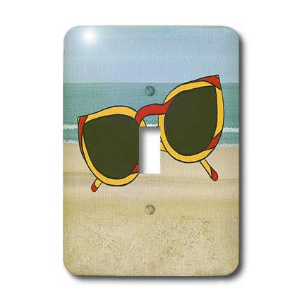 Interrupteur de lumière plage multicolore pour remplacer une plaque murale blanche terne