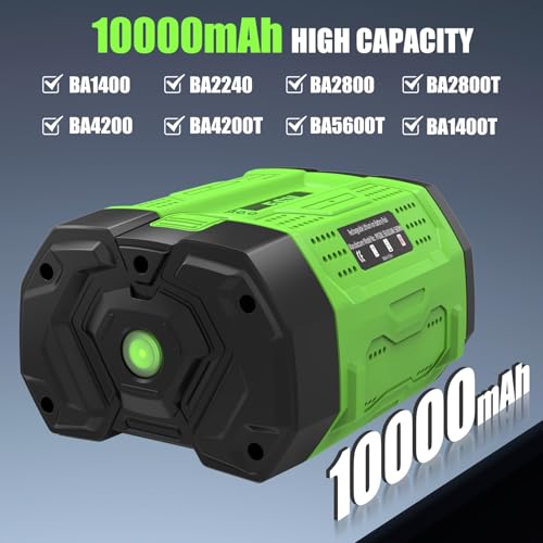 Image of 1Pack BA5600T 10000mAh 56V Replacement Battery for EGO 56V Battery 10.0Ah Compatible with EGO Battery 56Volt Cordless Tools (Green)