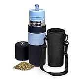 HERENCIA GAUCHA | Termo Autocebante 500ml Mate Listo Negro | Kit Completo con...