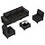 ELPOSUN 6 Piece Patio Furniture Set, Outdoor Furniture with Thick Cushions, Black Wicker Conversation Set Sectional Sofa for Backyard, Poolside, Garden and Lawn (Black, 6 pcs w/Table)