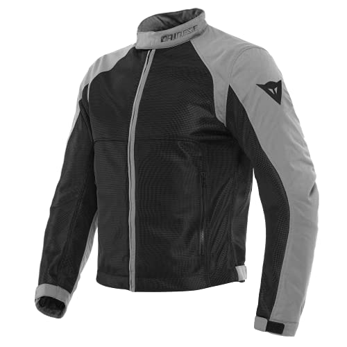 Dainese - Sevilla Air Tex Jacket, Chaqueta Moto Hombre de Verano, Transpirable y Ligera, Cazadora Moto con Malla Perforada para una Máxima Libertad de Movimientos, Negro/Gris