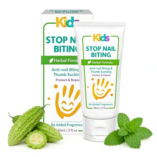 Natural Nail Biting Cream - Bitter Nail Liquid for Adults & Children - Natural Support to Deter Nail Biting & Thumb Sucking | Non-Toxic Nail Care Aid | Gentle Habit-Breaking Formula