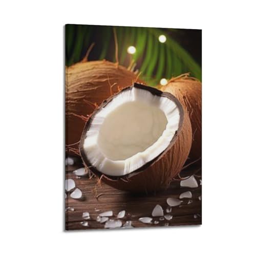 Décoration murale fruits et noix de coco 50x75cm pour sublimer votre cuisine