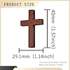 50 Pcs Wooden Cross Charm Cruz De Madera Pendant Bulk for DIY Craft Easter Party Favors Christian Baptism Rosary Jewelry Making #1