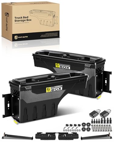 YHTAUTO Driver & Passenger Truck Bed Storage Tool Box for Fo...