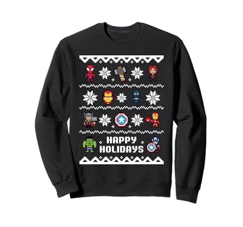Marvel Avengers Christmas Sweater Happy Holidays Sweatshirt