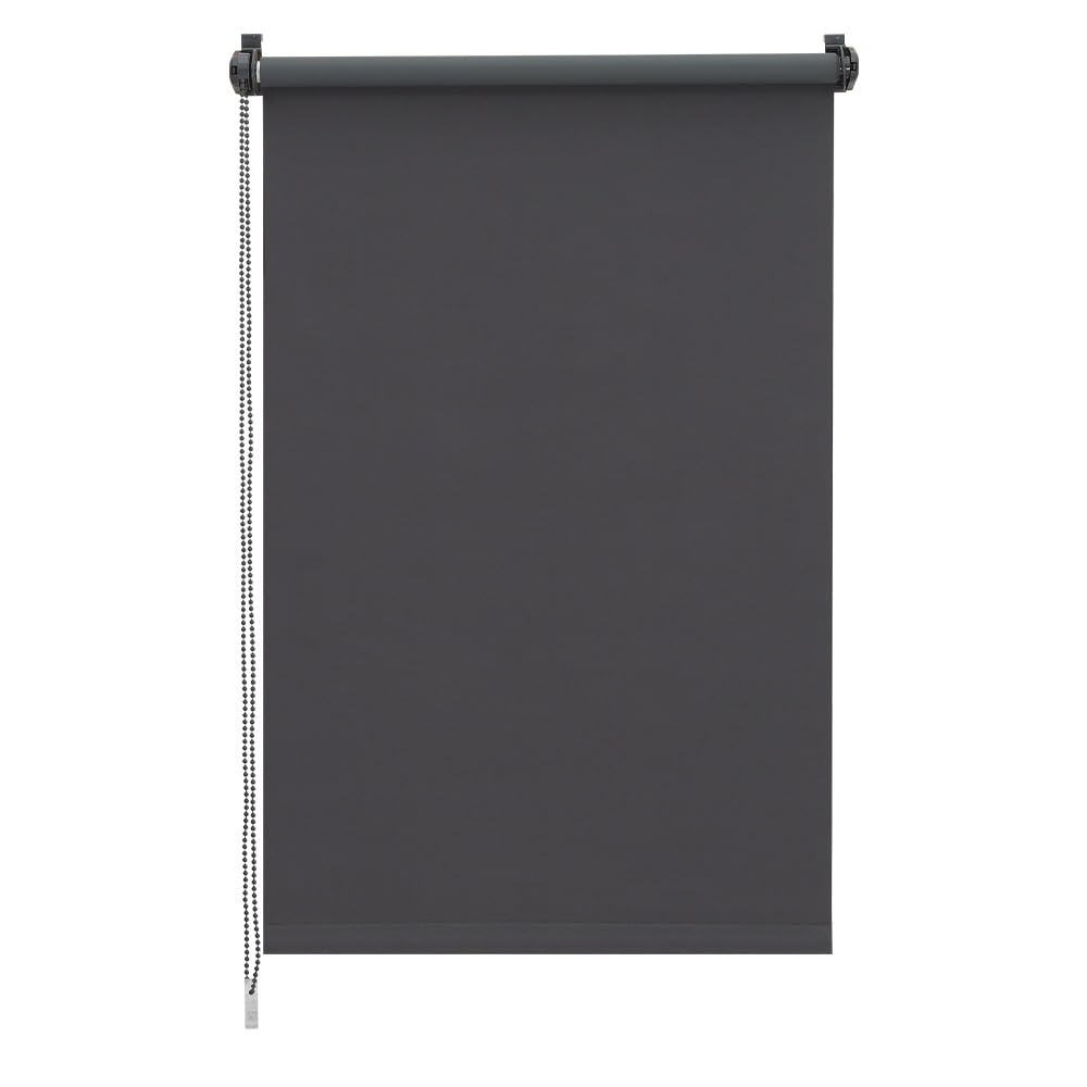 Sekey Verdunklungsrollo ohne Bohren Klemmfix 130 cm breit, Seitenzugrollo Hitzeschutz Sichtschutz und Sonnenschutz Wandmontage Deckenmontage Klemmrollo für Fenster & Tür, 130 x 150cm, Grau