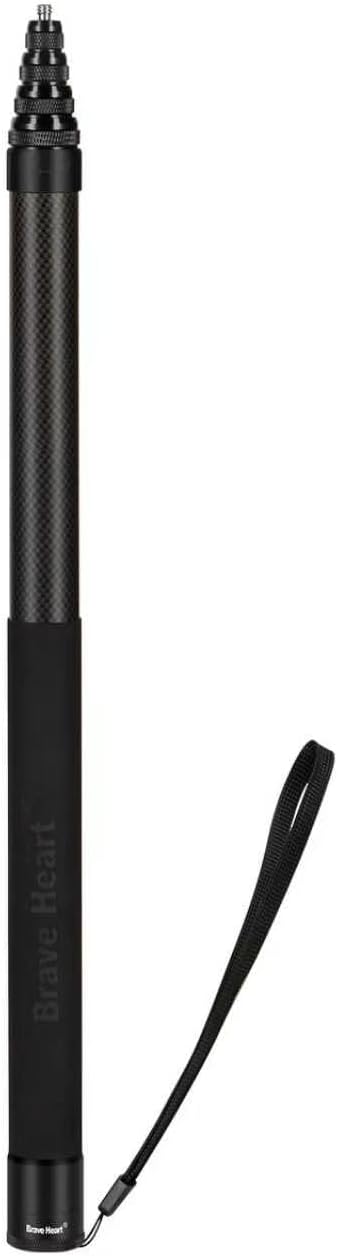 118"/3.0m Carbon Fiber Invisible Selfie Stick 9.8ft Extended Super Long Pole for Insta360 X5/X4 Insta 360 X3 ONE X2, ONE R, ONE X, ONE GO 3S 3 2 Gopro Max Action Camera Accessories