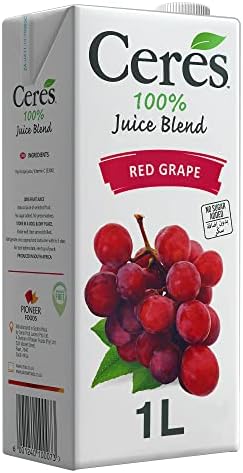 Ceres Red Grape Fruit Juice No Sugar Added, 33.81 Fl Oz 1000 Ml..