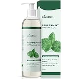 Aquableu Peppermint Massage Oil 100% Pure & All-Natural - Natural at-Home Massage Therapy, Soothes S