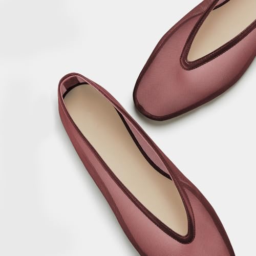 Women's Mesh Ballet Flats Round Toe Shoes Casual Slip On Mary Jane Flats Comfortable Daily Dress Shoes4