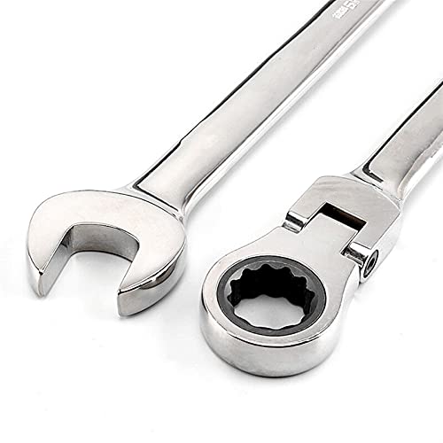 MITINGER Spanner Set,Ratchet Spanner 8mm-13mm Flexible Action Quick Wrench Spanner Nut Head Ratchet Metric Spanner Open End and Ring Wrenches Hand Tool(13mm)