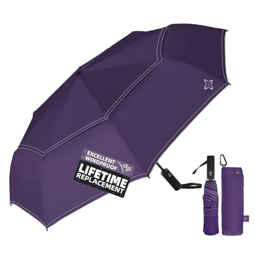 Lilac Umbrella parapluie Windproof Travel Umbrellas for Rain, Com...