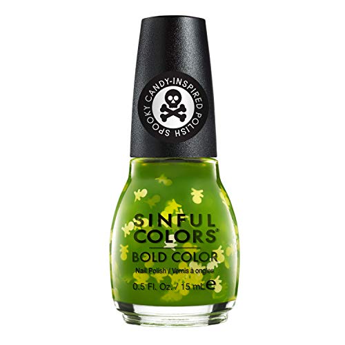 Sinfulcolors Tricked Out Treats Nail Polish And 2D Claws Press On Nails, 2 Pk, Sour Apple Killer Batass Candy Corn, 0.5 Fluid_Ounces #TOP1