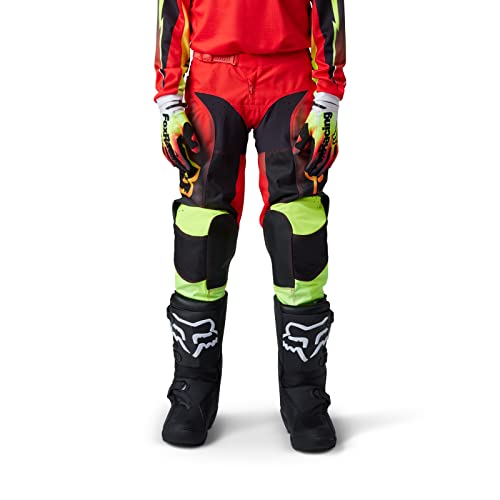 Fox Racing Pant Pantalón 180 Youth STATK, Rojo Fluorescente, 52 para Niños