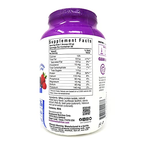 image for Bluebonnet Nutrition Whey Protein Isolate Powder, Whey From Grass Fed 