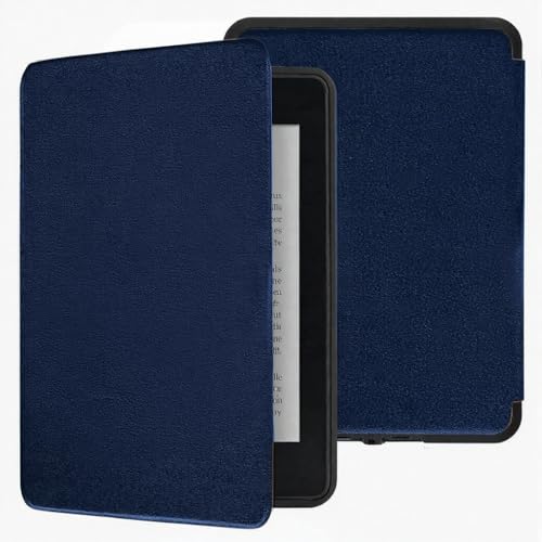 Image of MOCA Case for Kindle Paperwhite 12th Gen 7 inch (2024) & Kindle Colorsoft 7 inch (2025), Slim PU Leather Cover with Auto Wake /Sleep, Magnetic Closure, Lightweight (Navy Blue)