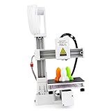 Mini Imprimante 3D, Entièrement Assemblée avec Tout Chauffage Rapide de Buse Métallique, compatibilité PLA/TPU, Taille Compacte 4x4x4in (Black) (White)