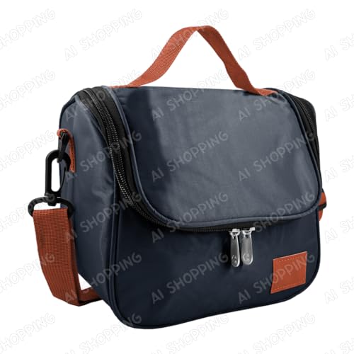 Bolsa Lancheira Térmica Com Alça Para Marmita Trabalho Passeios Escola (Premium - Cinza)