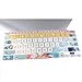 SANFORIN Silicon Keyboard Cover Skin for Chromebook 11.6'', HP Chromebook 14 Series, Little Flower