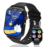 kaacly Kids Smart Watch for Girls Boys Gifts,Smart Watch Kids with 1.83 Inch DIY Face Steps Counter Sleep Monitoring Birthday Gifts Watch for Children 4 5 6 7 8+ (Black)
