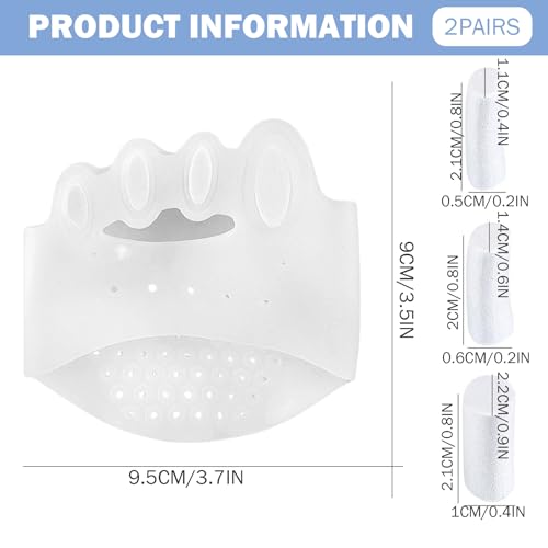 Separadores de dedos de silicona premium con corrector de juanetes reutilizable 4