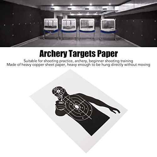 Papéis alvo, acessório de tiro com arco e flecha, papel leve para alvos de tiro, 10 peças para uso e