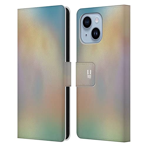 Étui portefeuille iPhone 14 Plus cuir avec coque rabat amovible aquarelle