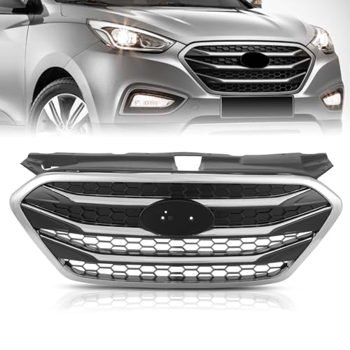 KARPAL Front Bumper Radiator Grille Grill Compatible with 2010-2015 Hyundai Tucson, Replacement OEM 863502S500