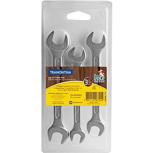 Tramontina Jogo de Chave Fixa Faça Você Mesmo com 3 Peças Cromado