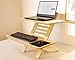 WOODCHES Adjustable Jumbo Wood Laptop Stand, Standing Desk Converter, Workstation Deskstand, Handmade Birch Plywood Tabletop, Home Office