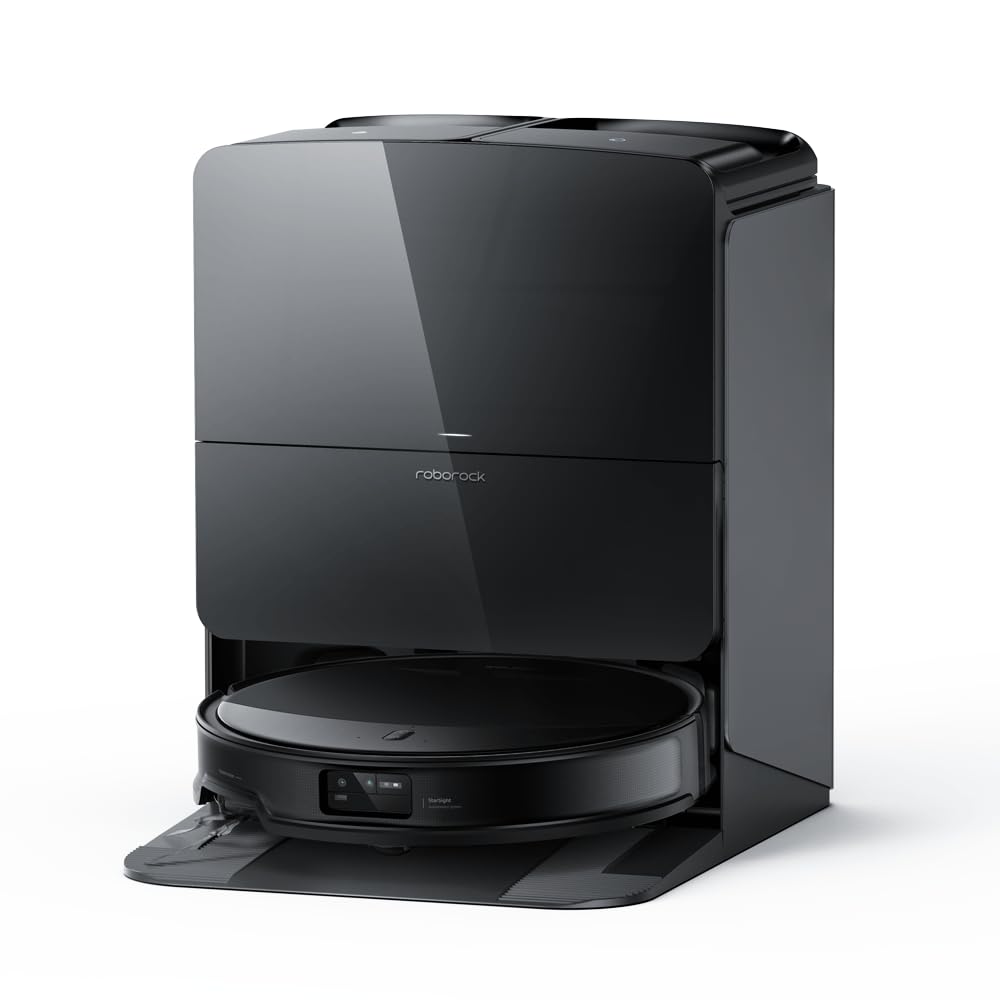 Roborock Saros 10R Robot Vacuum Black, [2 Year Local Warranty], Industry-Leading 20,000 Pa HyperForce Suction, 7.98cm Ultra-Thin Design, StarSight Autonomous System 2.0