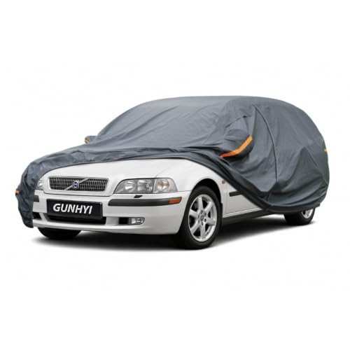 Image of GUNHYI Premium Car Cover Custom Fit Volvo V40(1995-2004), 16 Layers Heavy Duty Car Cover Waterproof All Weather with Zipper Door for Sun Rain Snow Dust Uv Protection