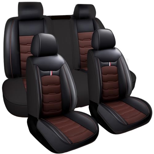 日産キックス P15型 2020年6月~モデル専用 車用シートカバー 全席セット 夏用涼感/通気性 シリコーン滑り止め底布でズレ防止 エアバッグ安全対応 防水防汚/防臭機能 前後席用 カーシートプロテクター 取り付け簡単 【2025年 (黒茶色)
