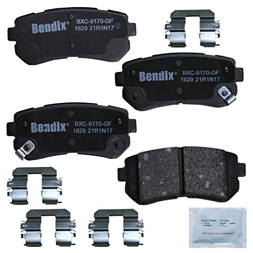 Image of Bendix Priority1 CFC1829 Ceramic Rear Brake Pads for Hyundai Sonata 2019-2015, Tucson 2017-2016, Kia Optima 2020-2016